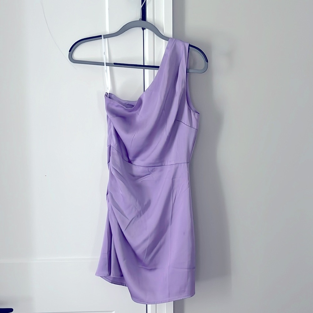 light purple one shoulder lulus dress